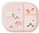 Tiny farm divided plate, pink
