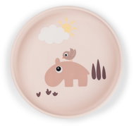 DONE BY DEER Stick&Stay Playground silicone suction plate, pink - Children's Plate