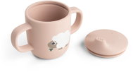 DONE BY DEER Tiny farm silicone cup with spout and two handles, pink 120ml - Baby cup