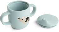 DONE BY DEER Tiny farm silicone cup with spout and two handles, blue 120ml - Baby cup