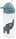 Elphee straw bottle, blue, 350ml