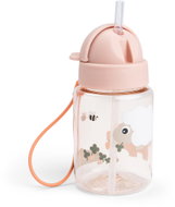 DONE BY DEER Tiny Farm straw bottle, pink, 280ml - Children's Water Bottle