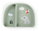 Playground suction plate with compartments, green