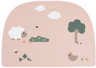 Done by Deer silikonové prostírání Tiny farm, růžové - Placemat