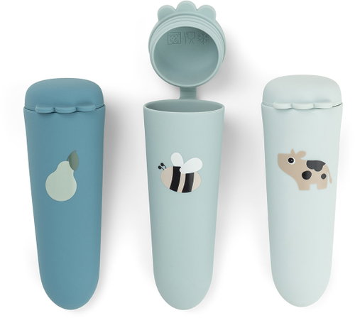 Done by Deer Dotti Silicone Ice Lolly Moulds, Blue – 3-piece set - Ice Pop Mould - Main image