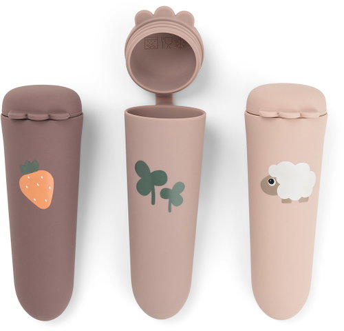 Done by Deer Sheepy Silicone Ice Lolly Moulds, Pink – 3-pack - Ice Pop Mould - Main image