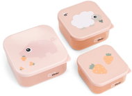 Done by Deer Tiny Farm Lunchbox Set, Pink – 3-piece set - Kit