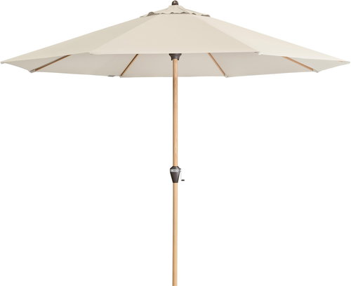 DOPPLER Garden Parasol ALU WOOD, D-820 350cm, Natural - Sun Umbrella - Main image