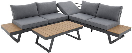DOPPLER Garden furniture set 1st table + corner sofa LIVORNO - Garden Furniture - Main image