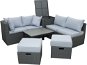 DOPPLER Garden furniture set 1st table + 2 seater sofa + 2 armchairs + 2 stools + storage box WELL - Garden Furniture