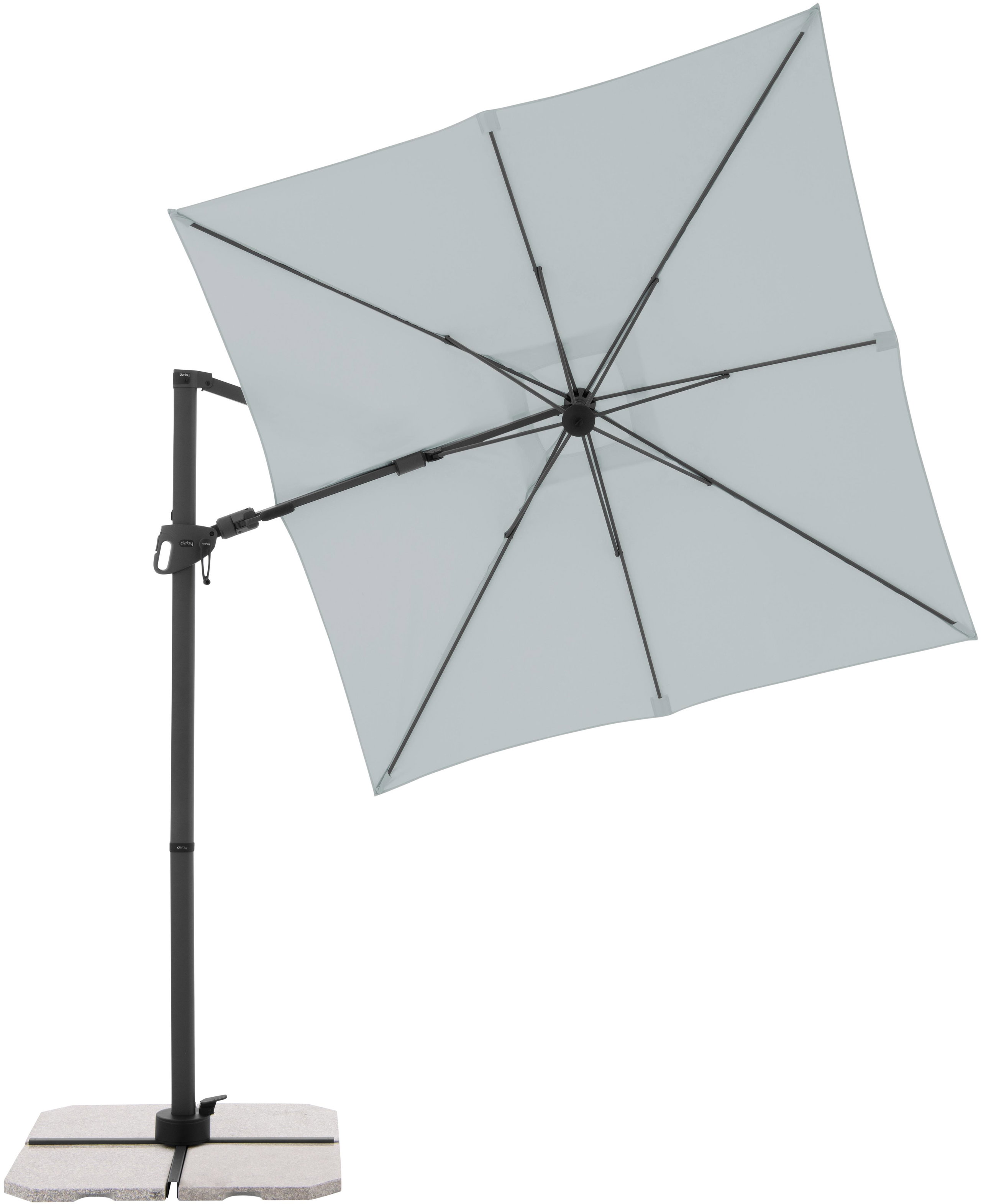 DERBY DX kerti napernyő 210 × 210 cm - világosszürke