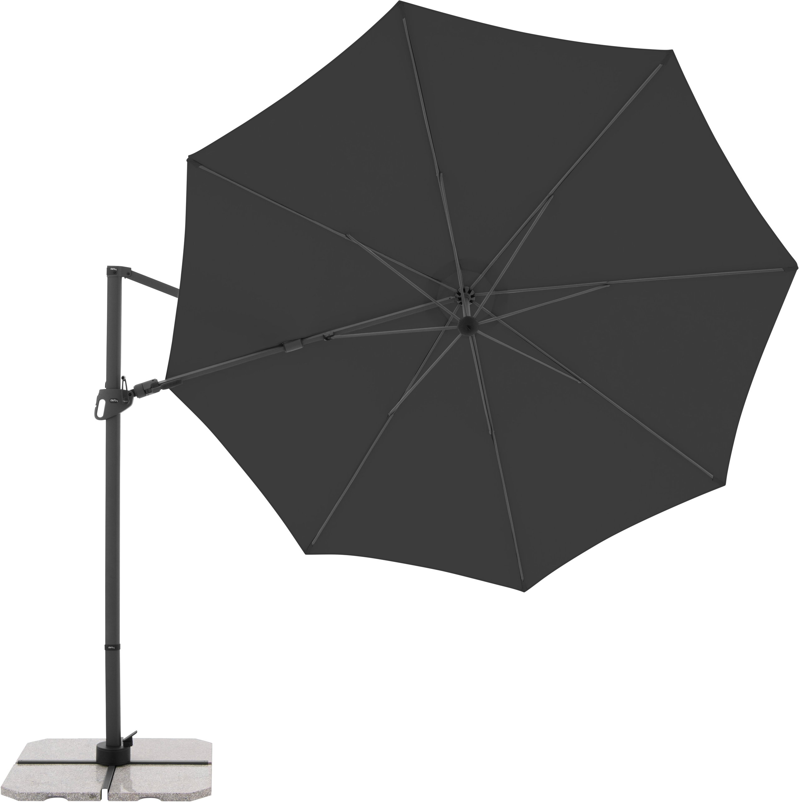 DERBY DX kerti napernyő 335 cm - antracit