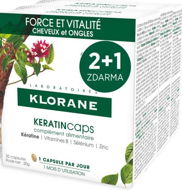 Dietary Supplement KLORANE KeratinCaps - Strength & Vitality, Hair and Nails, Food Supplement, 3×30 Capsules - Doplněk stravy