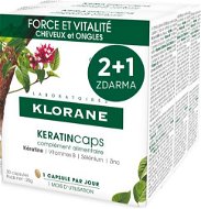 KLORANE KeratinCaps - Erő és vitalitás, haj és köröm, étrend-kiegészítő 3 × 30 kapszula - Étrend-kiegészítő