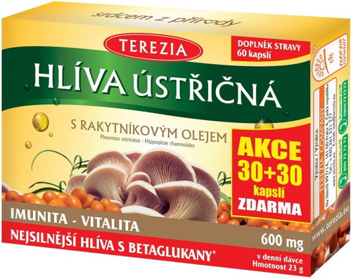 TEREZIA Oyster mushroom with sea buckthorn oil 30+30 capsules - Oyster Mushroom - Main image