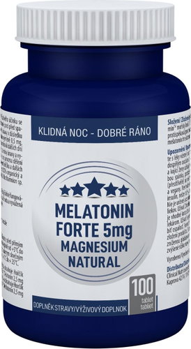 Clinical Melatonin Forte 5mg Magnesium Natural tbl. 100 - Melatonin - Main image