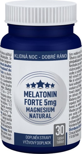 Clinical Melatonin Forte 5mg Magnesium Natural tbl. 30 - Melatonin - Main image