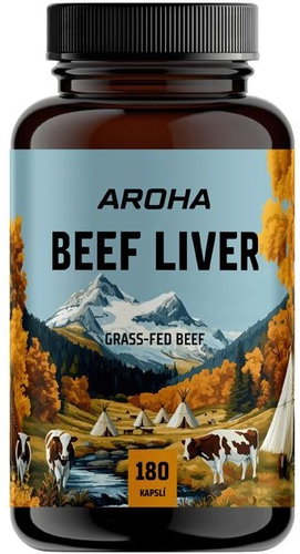 Aroha Beef Liver 180 capsules - Dietary Supplement - Main image