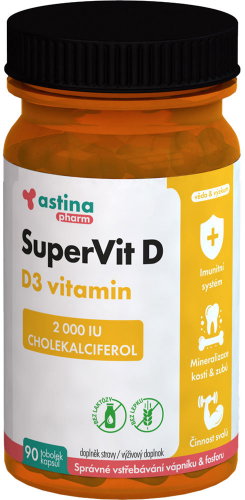 Astina Pharm SuperVit D3 Vitamin 2000 IU 90 Capsules - Vitamin D3 - Main image