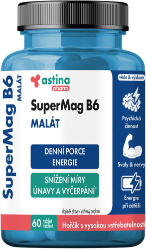 Astina Pharm SuperMag B6 MALATE 60 Tablets - Magnesium - Main image