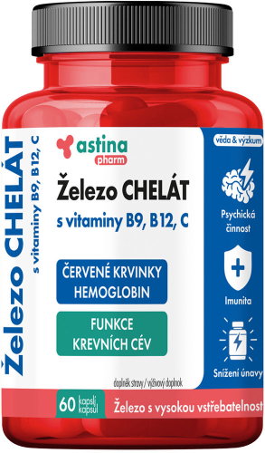 Astina Pharm CHELATED Iron with Vitamins 60 capsules - Iron - Main image
