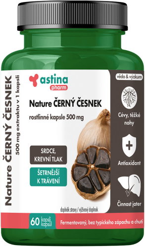 Astina Pharm Nature BLACK GARLIC 500mg 60 capsules - Garlic - Main image