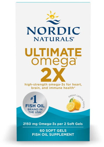 Nordic Naturals Ultimate Omega 2× 2150mg 60 Softgel Capsules - Omega 3 - Main image