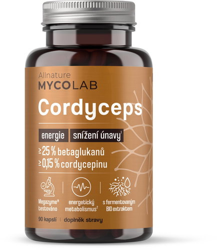 Allnature Mycolab Cordyceps extrakt 90 kapslí - Cordyceps - Main image
