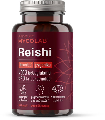 Allnature MYCOLAB Reishi 30% beta-glucans, 2% triterpenoids, 90 capsules - Reishi - Main image