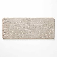 Douceur d'intérieur Oblong bathroom mat with embossed pattern 50 × 120 cm, grey - Bath Mat