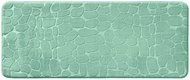 Douceur d'intérieur Long bathroom mat with embossed pattern 50 × 120 cm, green - Bath Mat