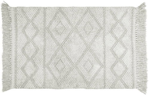 WENKO Bathroom mat, non-slip, cotton, grey, 60×90cm - Bath Mat - Main image