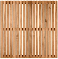 WENKO Koupelnová předložka, protiskluzová, akáciové dřevo, hnědá, 55 × 55 cm - Bath Mat