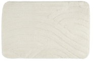 BATHROOM SOLUTIONS Koupelnová předložka Jev, vzor vlny, protiskluzová, polyester, béžová, 45 × 75 cm - Bath Mat