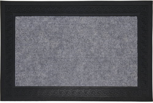 Home Styling Collection Entrance mat, rubber, 60 × 40 cm, grey - Doormat - Main image