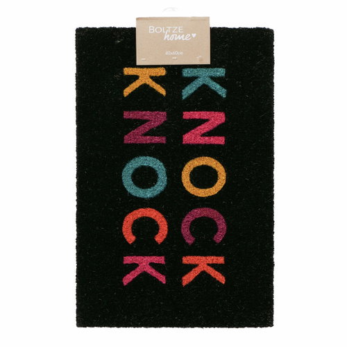 Boltze Coir mat Knock, 60 × 40 cm, black - Doormat - Main image