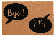 Home Styling Collection Kokosová rohožka, nápis Bye hi, 59 × 39 cm - Rohožka