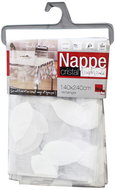 Douceur d'intérieur Transparent tablecloth 140 × 240 cm, white leaf motif - Tablecloth