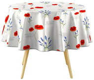 Douceur d'intérieur Waxed tablecloth with Sisteron motif, round 160 cm - Tablecloth