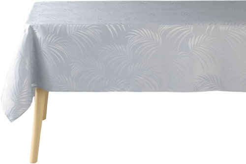 Douceur d'intérieur Jacquard tablecloth grey Plumette 140 × 240 cm - Tablecloth - Main image