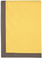 Stof Cotton tablecloth with border Duo 140 × 200 cm, yellow - Tablecloth