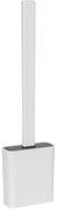 WENKO WC štětka Zalana, silikonová hlavice, plast, bílá, 9,8 × 4 × 35,5 cm - Toilet Brush