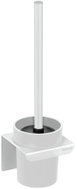WENKO WC štětka Lizan, silikonová hlavice, kov, bílá, 10,5 × 10,5 × 35,5 cm - Toilet Brush