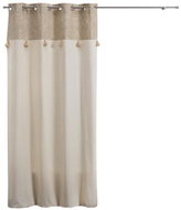 Douceur d'intérieur Boho curtain SULTANCURTAIN with fringe, 140 × 240 cm, beige - Drape