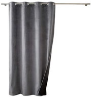 Douceur d'intérieur Curtain with rings VELVET, insulating, 140 × 260 cm, anthracite - Drape