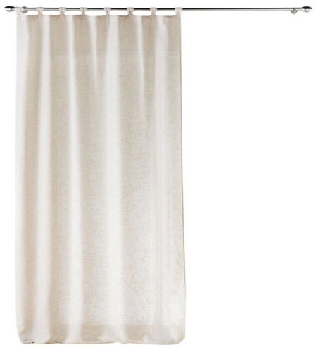 Douceur d'intérieur Linen effect curtain, PAULINE, 140 × 240 cm, beige - Drape - Main image