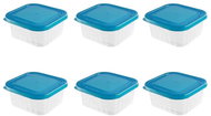 BRANQ Sada dóz na potraviny Blue box 0,45 l, čtvercová, 6 ks  - Food Container Set