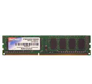Patriot 1 GB DDR3 1066 MHz PC8500 CL7 - RAM - Main image