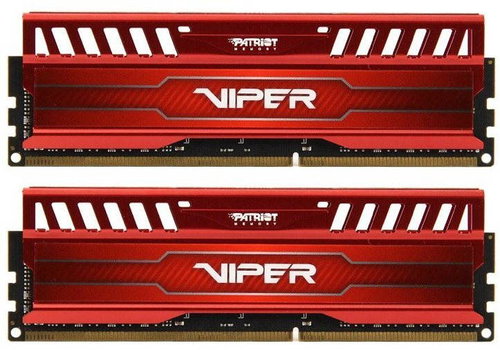 Patriot 8GB KIT DDR3 1600MHz CL9 Viper 3 (Venom Red) - RAM - Main image