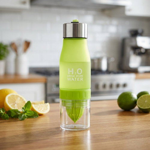 Alum Practical bottle with juicer 650 ml - Juicer - Main image